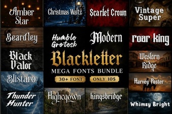Create Unique Designs with Premium Blackletter Fonts