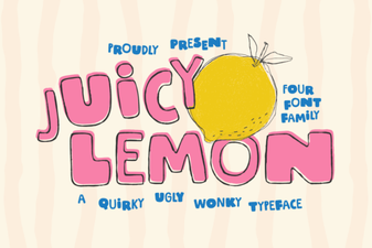 Juicy Lemon Font for Bright Design Projects