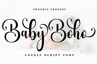 Handcrafted Boho Fonts for Baby Nursery Designs